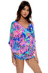 Luli Fama Jungle Fever Cabana V Neck Dress